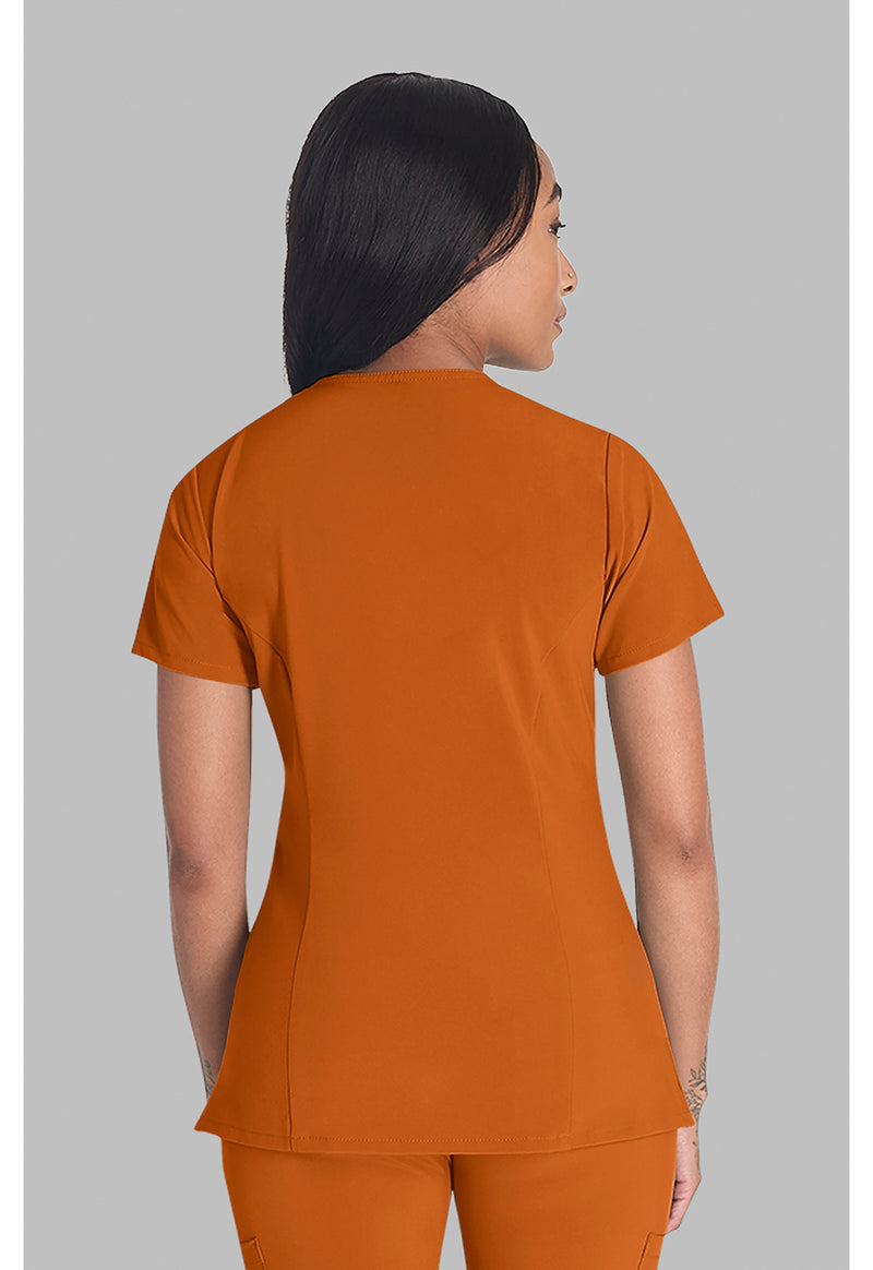 Apricot Orange - Dickies EDS Essentials Women Scrub Top - Back View