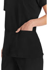 Black - Women's V-Neck Scrub Top (View 2)