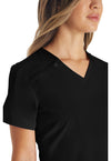 Black - Women's V-Neck Scrub Top (View 3)
