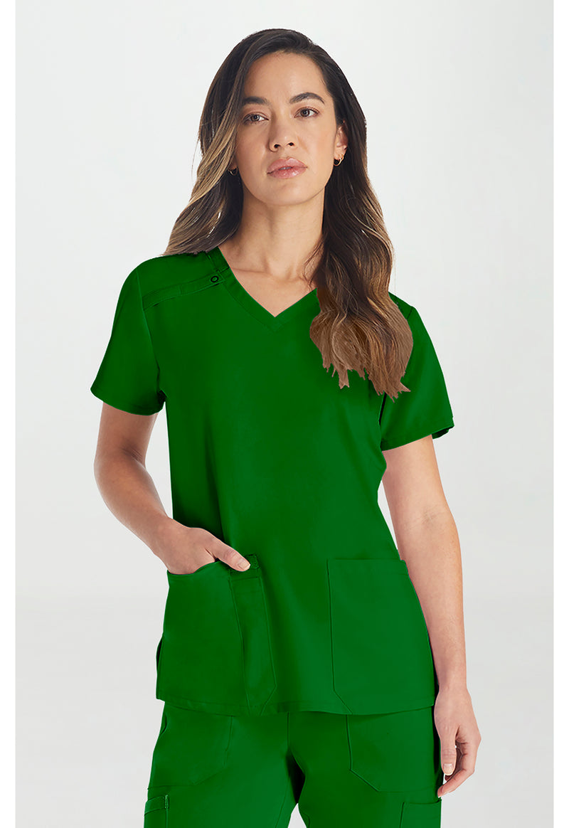 Fern Green - Women's V-Neck Scrub Top (View 2)
