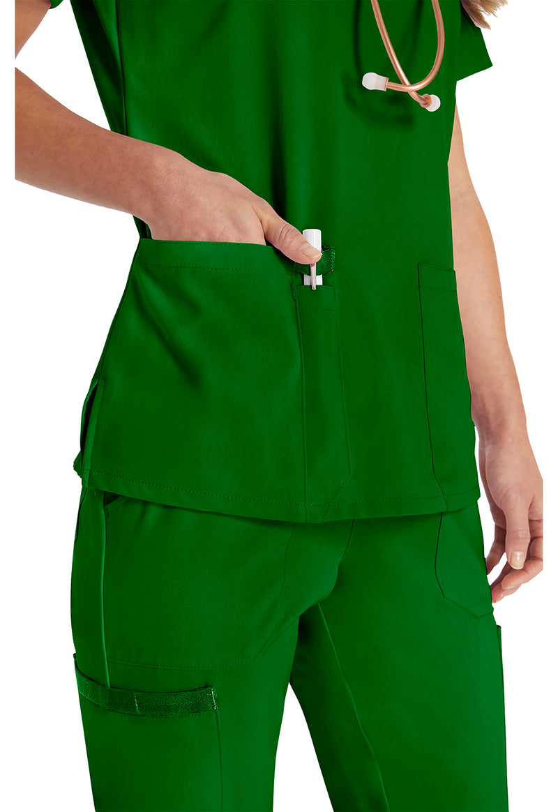 Fern Green - Women's V-Neck Scrub Top (View 4)