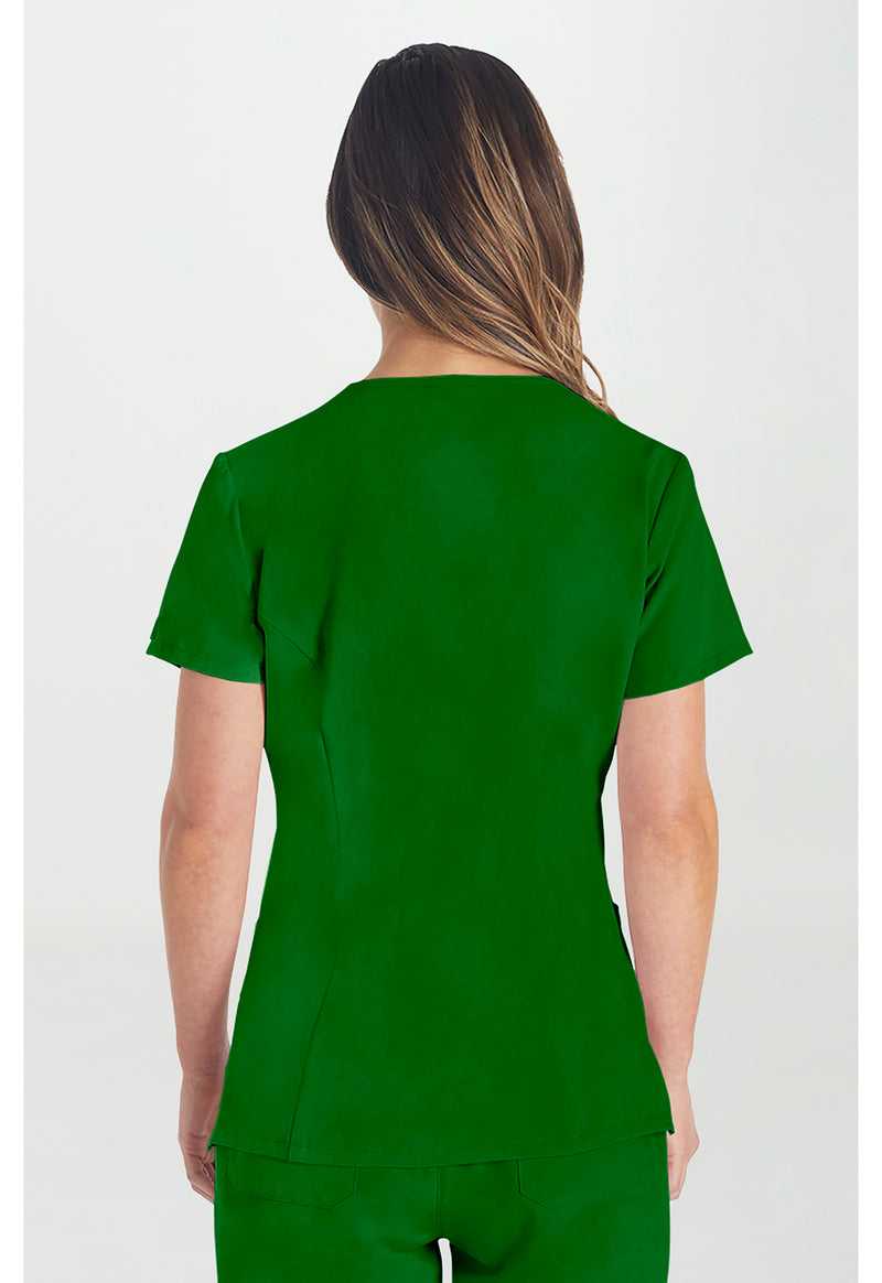 Fern Green - Dickies EDS Essentials Women Scrub Top - Back View