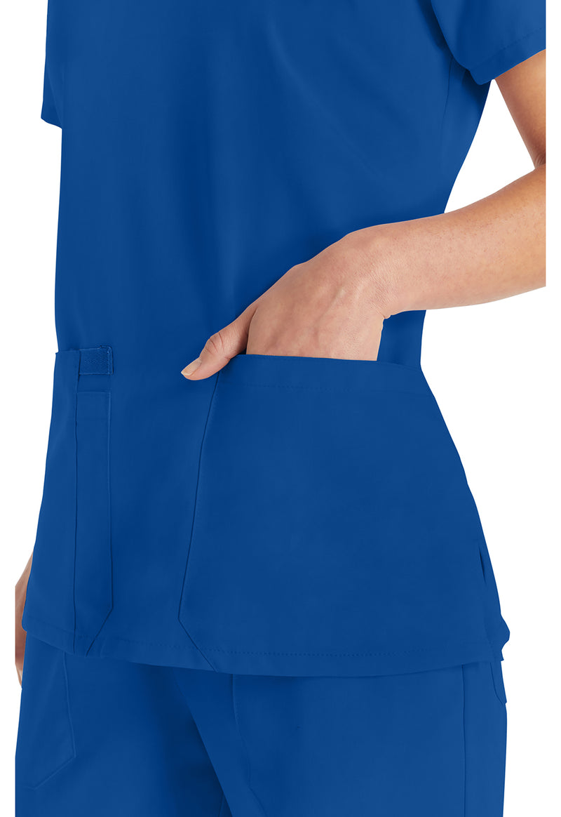 Galaxy Blue - Women's V-Neck Scrub Top (View 2)