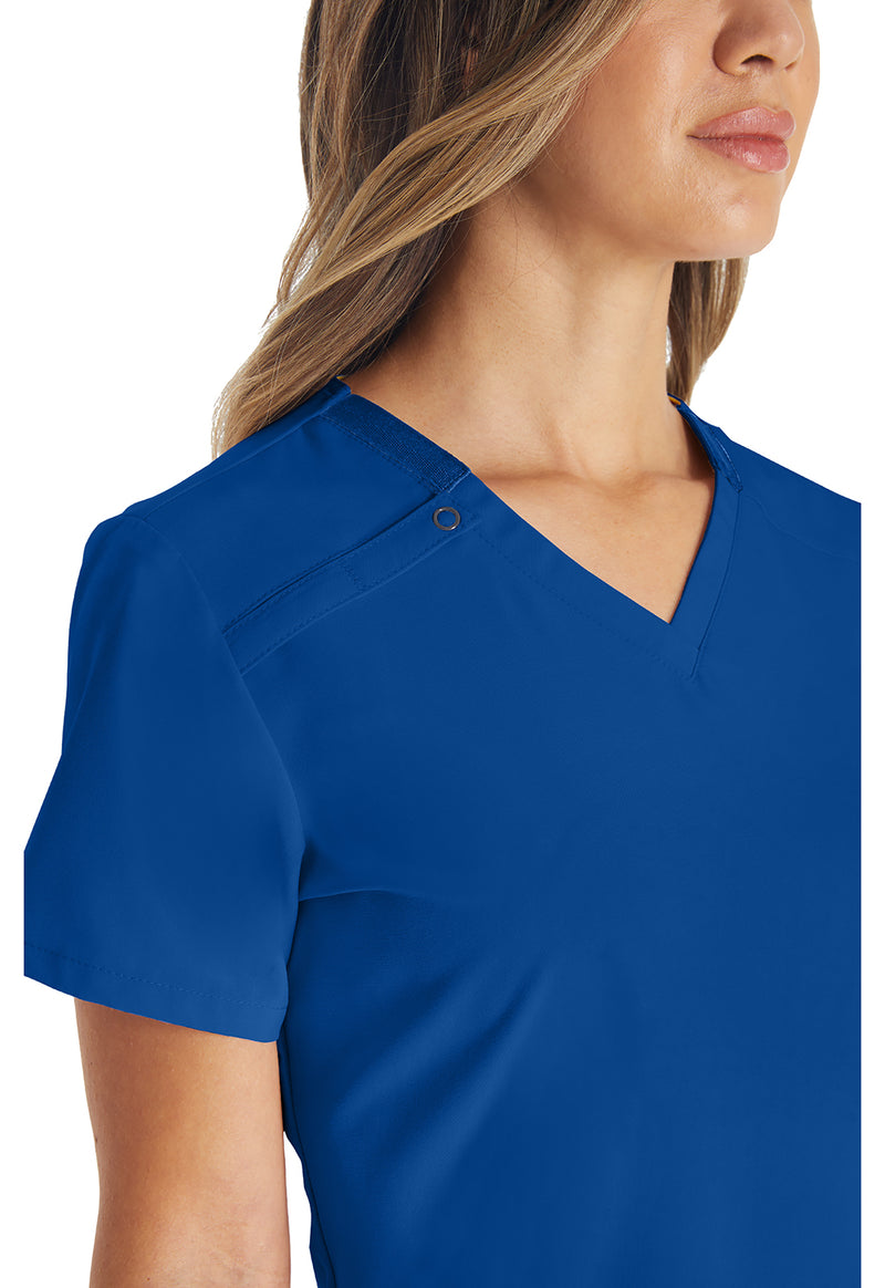 Galaxy Blue - Women's V-Neck Scrub Top (View 3)