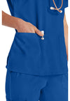 Galaxy Blue - Women's V-Neck Scrub Top (View 4)