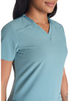 Mineral Blue - Women's V-Neck Scrub Top (View 3)