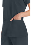 Pewter - Women's V-Neck Scrub Top (View 2)