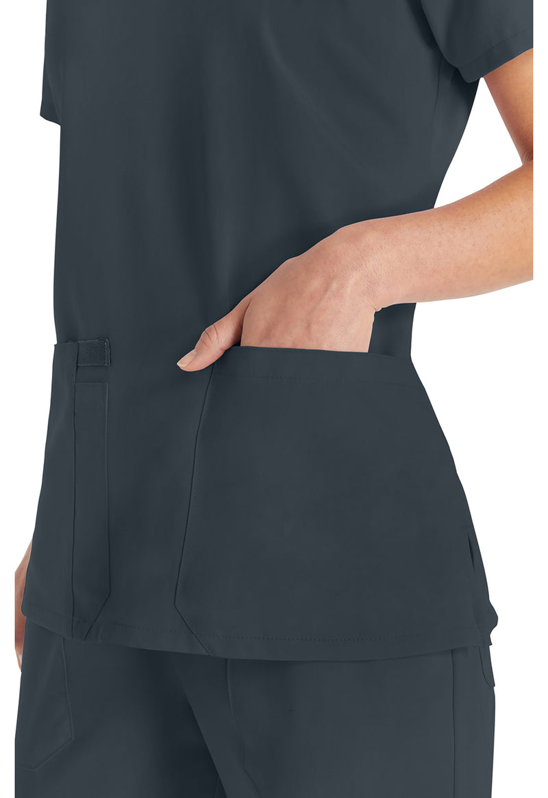 Pewter - Women's V-Neck Scrub Top (View 2)