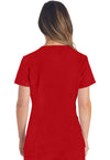 Red - Dickies EDS Essentials Women Scrub Top - Back View