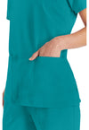 Teal Blue - Women's V-Neck Scrub Top (View 2)