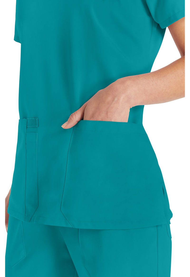 Teal Blue - Women's V-Neck Scrub Top (View 2)