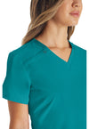 Teal Blue - Women's V-Neck Scrub Top (View 3)