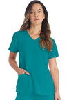 Teal Blue - Dickies EDS Essentials Women Scrub Top - Front View