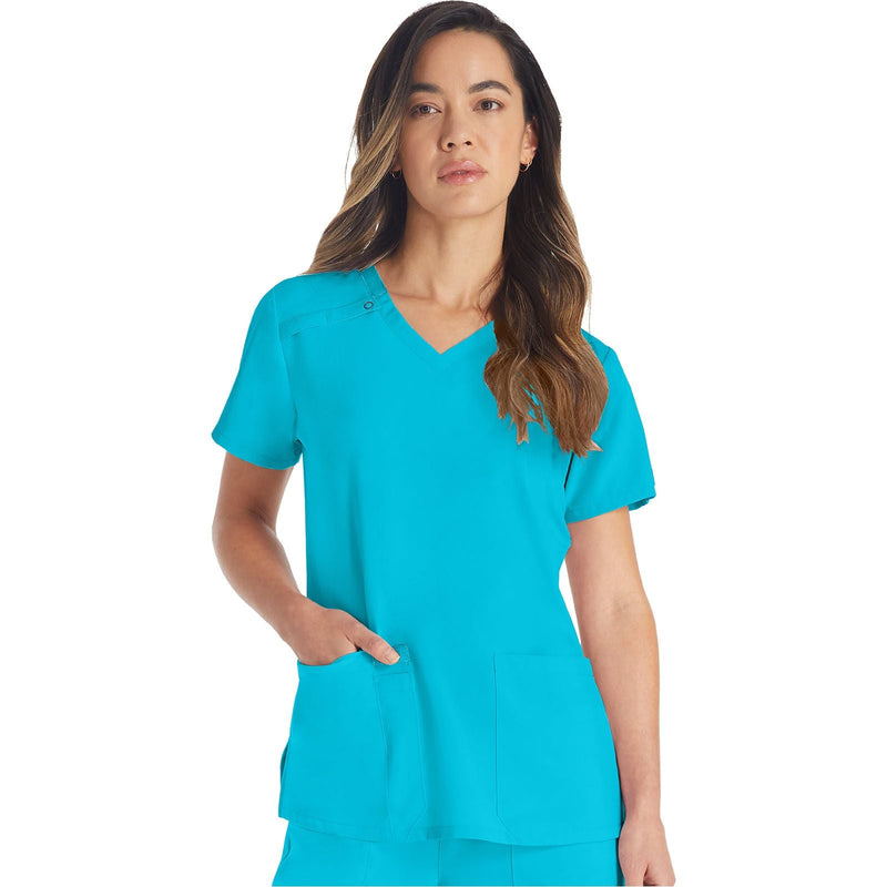 turquoise - V-Neck Top