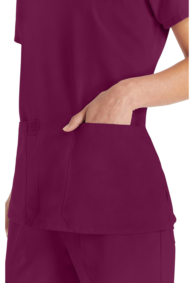 Wine - Women's V-Neck Scrub Top (View 2)