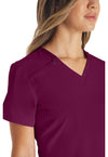 Wine - Women's V-Neck Scrub Top (View 3)