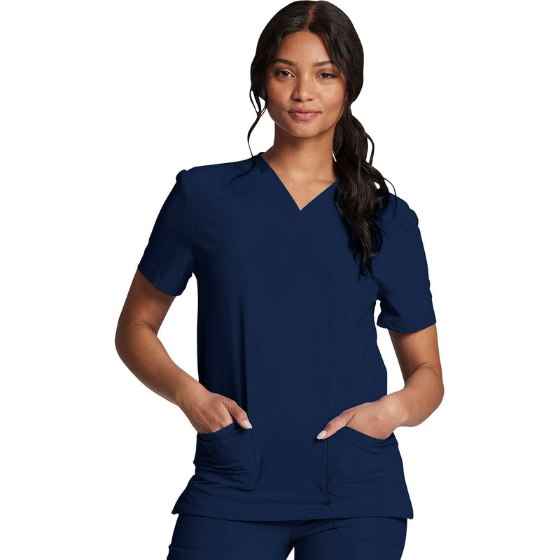 navy - Unisex V-Neck Top