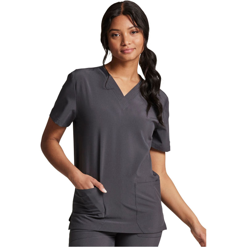 pewter - Unisex V-Neck Top