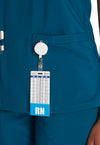Caribbean Blue - Women's Mock Wrap Scrub Top (View 2)