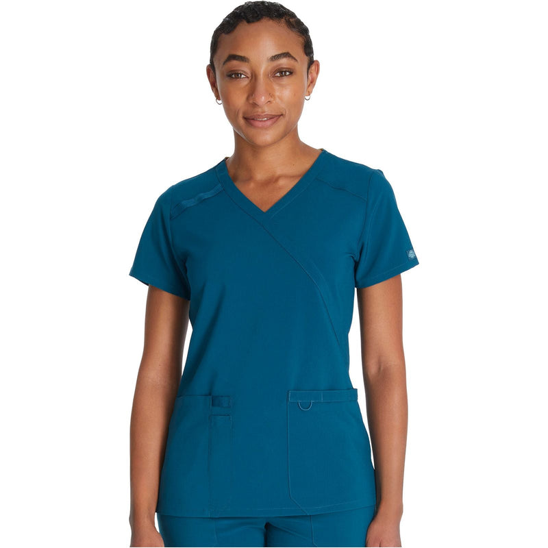 caribbean blue - Mock Wrap Top