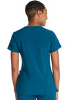 Caribbean Blue - Dickies EDS Essentials Women Scrub Top - Back View