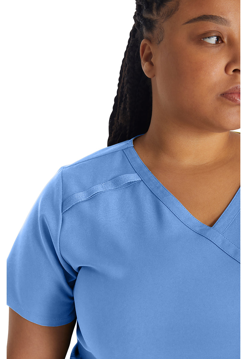 Ciel - Women's Mock Wrap Scrub Top (View 3)