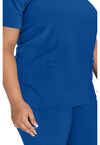 Galaxy Blue - Women's Mock Wrap Scrub Top (View 2)