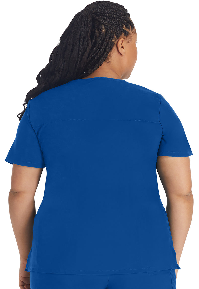 Galaxy Blue - Dickies EDS Essentials Women Scrub Top - Back View