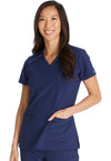 Navy - Dickies EDS Essentials Women Scrub Top - Front View