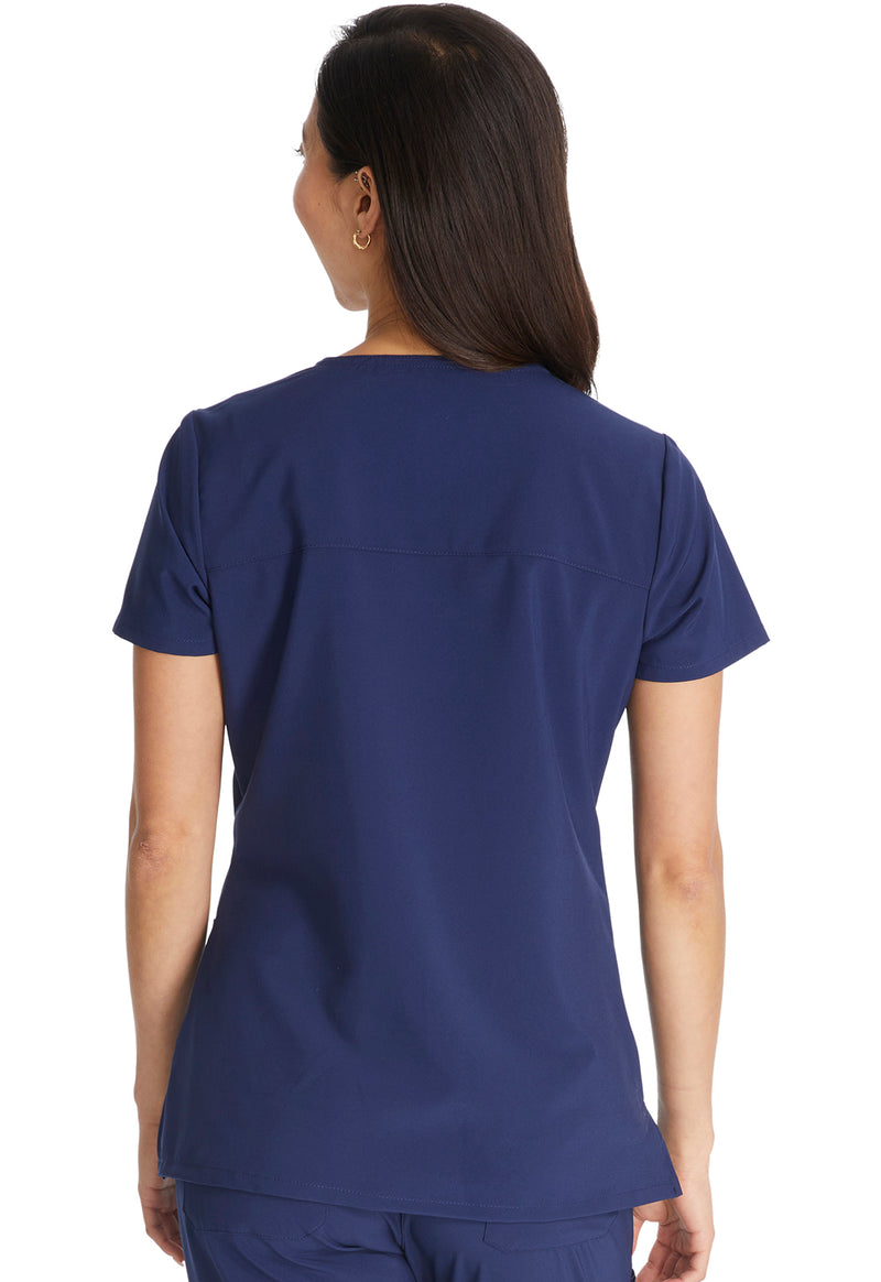 Navy - Dickies EDS Essentials Women Scrub Top - Back View