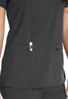 Pewter - Women's Mock Wrap Scrub Top (View 2)
