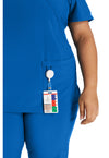 Royal - Women's Mock Wrap Scrub Top (View 4)