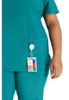Teal Blue - Women's Mock Wrap Scrub Top (View 4)
