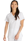 White - Dickies EDS Essentials Women Scrub Top - Front View