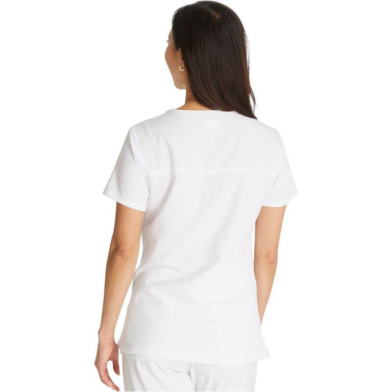 white - Mock Wrap Top