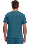 Caribbean Blue - Dickies EDS Essentials Men Scrub Top - Back View