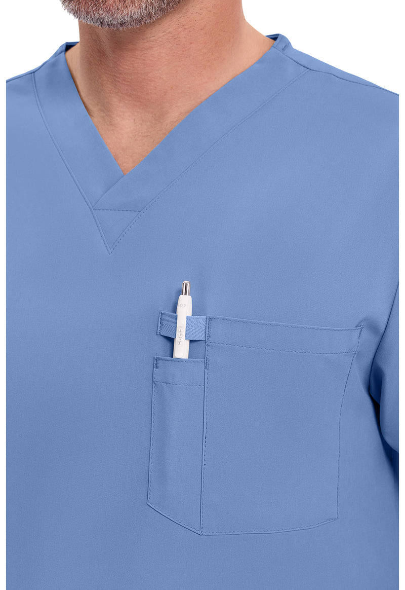 Ciel - Men's Tuckable V-Neck Scrub Top (View 2)