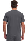Pewter - Dickies EDS Essentials Men Scrub Top - Back View