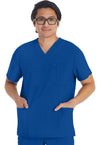 Galaxy Blue - Dickies EDS Essentials Men Scrub Top - Front View