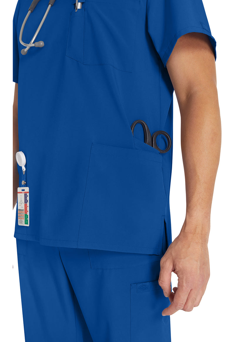 Galaxy Blue - Men's V-Neck Scrub Top (View 3)