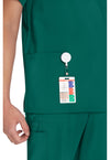 Hunter Green - Men's V-Neck Scrub Top (View 4)