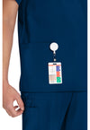 Navy - Men's V-Neck Scrub Top (View 4)
