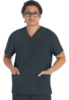 Pewter - Dickies EDS Essentials Men Scrub Top - Front View