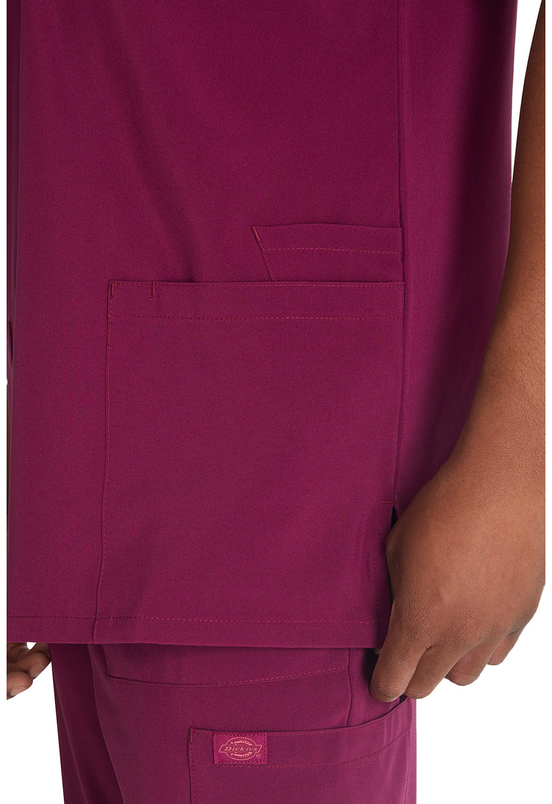 Wine - Men's V-Neck Scrub Top (View 2)