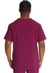 Wine - Dickies EDS Essentials Men Scrub Top - Back View