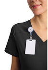 Black - Women's V-Neck Scrub Top (View 2)