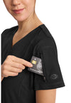 Black - Women's V-Neck Scrub Top (View 3)
