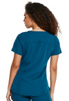 Caribbean Blue - Dickies Dynamix Women Scrub Top - Back View