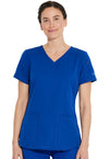 Galaxy Blue - Dickies Dynamix Women Scrub Top - Front View