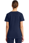 Navy - Dickies Dynamix Women Scrub Top - Back View